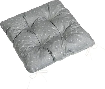 Obrázek produktu pro Sedák Adéla prošívaný - 40x40 cm - Šedá,Bílá