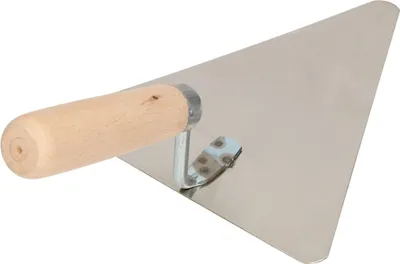 Produktbild von KOTARBAU® Edelstahl Dreieckskelle 180 mm x 148 mm Maurerkelle mit Holzgriff Stukkateurkelle Putzkelle Stukkateurspachtel unabdingbar für Mauererarbeiten