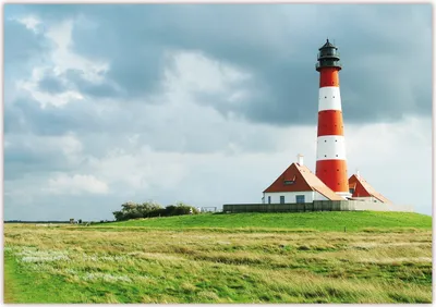 Produktbild von XXL Poster 100 x 70cm (S-828) Leuchtturm Westerheversand  an der Nordsee auf der Halbinsel Eiderstedt (Lieferung gerollt!)