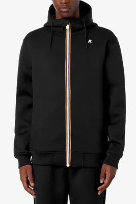 Produktbild von K-WAY Herren-Sweatshirt mit Reißverschluss, schwarz