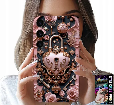 Produktbild von Hülle Für Samsung Galaxy A55 5G - Feminine, Trendige Designs, Vorhängeschloss Herz Rose
