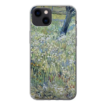Produktbild von MuchoWow® Handyhülle Schutzhülle Hülle für iPhone 13 Baumstämme im Gras - Vincent van Gogh Silikon Softcase Handy Hülle - Karteninhaber