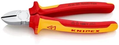 Produktbild von KNIPEX Seitenschneider verchromt 180 mm