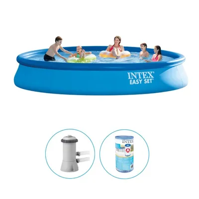 Imagen del producto de Piscina Intex Easy Set, redonda, de 457 cm de diámetro y 84 cm de altura. Incluye filtro