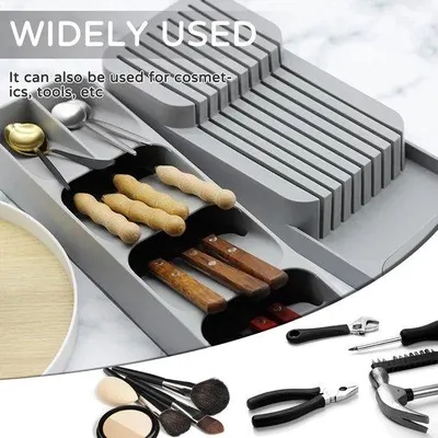 Zdjęcie produktu dla Wkładka do szuflady kuchennej z 5 przegrodami, 39 x 11 cm