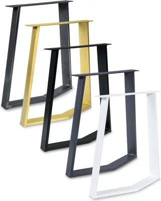 Obrázok produktu pre Magnetic Mobel 1 pár (2 kusy) stolový rám stolové nohy stolové behúne stolová základňa trapézová - moderný dizajn Š70xV72 cm (priemyselný číry lak)