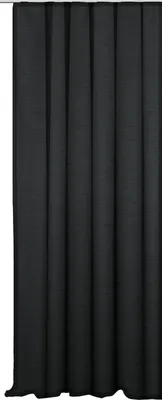 Produktbild von Vorhang schwarz Kräuselband 140x245 cm Seidenglanz halbtransparent Dekoschal Gardine