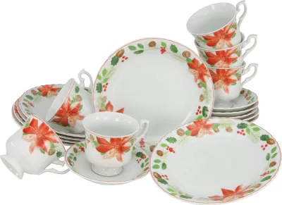 Produktbild von CreaTable, 22414, Ivona Christrose, Kaffeeservice 18-tlg, Porzellan