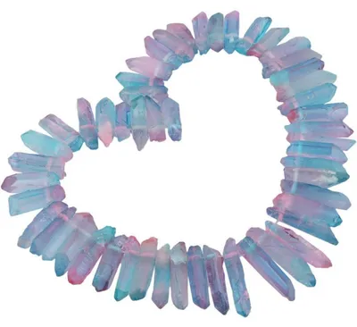 Immagine prodotto di Collana di perle in cristallo rosa/blu, 13mm-42mm, perline forate, ideali per la creazione di gioielli