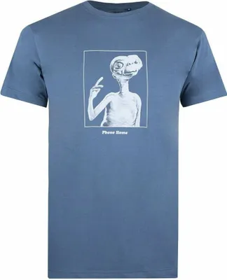 Produktbild von E.T - "Phone Home" T-Shirt für Herren TV1349 (L) (Indigoblau)