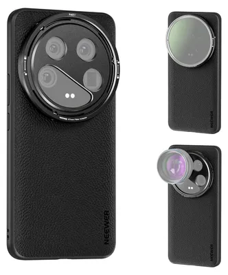Immagine prodotto di Custodia protettiva NEEWER 14 Ultra, robusta, con ricarica wireless, supporti per obiettivi da 17 mm e adattatore per filtri da 67 mm, in TPU + policarbonato con rivestimento in , compatibile con Xiaomi 14 Ultra, colore nero, modello PA051