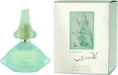 A perfume bottle and its packaging are displayed side-by-side against a white background.