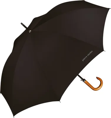 Produktbild von Stockschirm Regenschirm Automatiköffnung Holzgriff Schwarz Herren Pierre Cardin