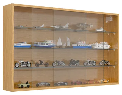Immagine prodotto di Espositore in vetro appeso | Vetro | Dimensioni: H. 60 x W. 100 x D. 15 cm | Espositore appeso Vetro | Moderno e salvaspazio | Espositore in vetro - Drivalo XL