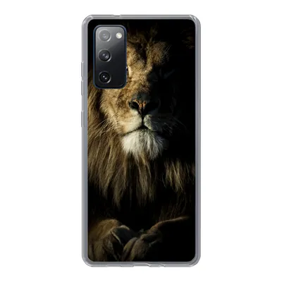 Produktbild von MuchoWow® Handyhülle Schutzhülle Hülle für Samsung Galaxy S20 FE Löwe - Licht - Schwarz Silikon Softcase Handy Hülle - Abdeckung