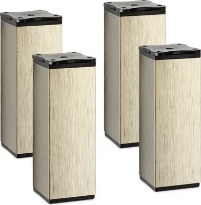 Produktbild von 4er Set Möbelfüße QUEBEC 120 mm Edelstahloptik