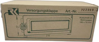 Produktbild von Versorgungsklappe Gas weiß mit Schnellschlussventil
