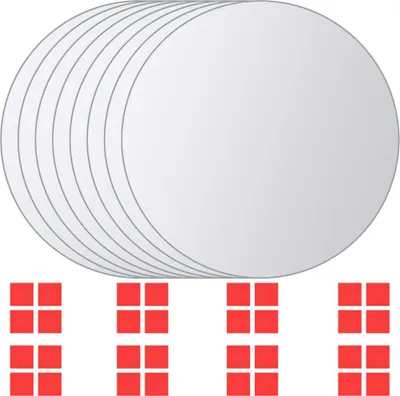 Obrázek produktu pro vidaXL 16dílná sada zrcadlových dlaždic Round Glass