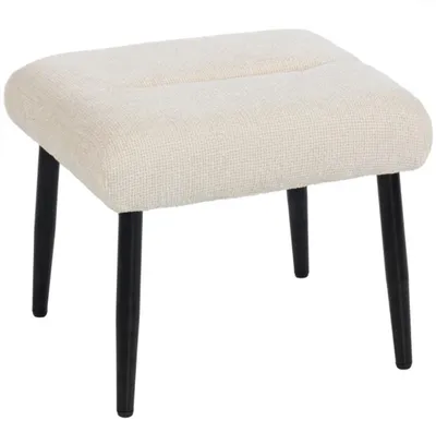 Produktbild von Sitzhocker, Hocker mit weichem Sitzkissen Stahlbeinen Fußhocker 45 x 41 x 38 cm