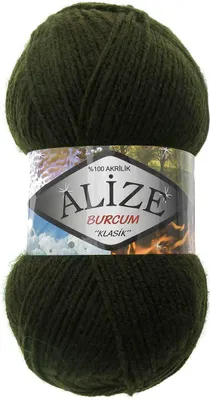 100g Strickgarn ALIZE BURCUM, 100% Polyacry, forest green