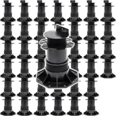 Produktbild von XPOtool Set 40x Stelzlager für Terrassen, 2700kg, 137-215mm, höhenverstellbare Stellfüße für Terrassendielen, Platten und Planken