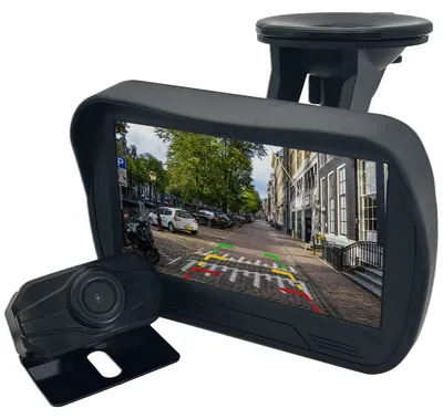 Produktbild von Rückfahrkamera K4301 mit 4.3 Zoll LCD-Display 12-24V verkabelt und Nachtsicht