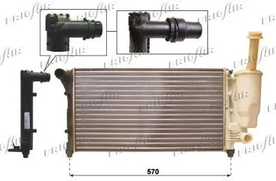 Produktbild von FRIGAIR 0104.3119 Kühler Wasserkühler Motorkühler für FIAT PANDA (169) PANDA Van (169)