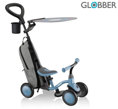 Imagen del producto de Bicicleta sin pedales Globber 3in1 Deluxe - Bicicleta de aprendizaje 3in1 Deluxe - Ash Blue