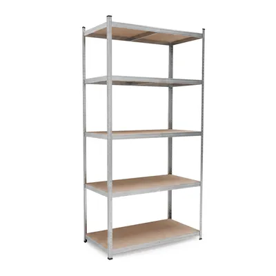 Produktbild von Steckregal Werkstattregal 2000x1000x600 mm, 5 Ebenen, Farbe verzinkt, Traglast gesamt 900 kg, Kellerregal Schwerlastregal Metallregal Lagerregal