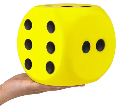Produktbild von Schaumstoffwürfel, Jumbo-Würfel, gelb, für Kinderwürfelspiel