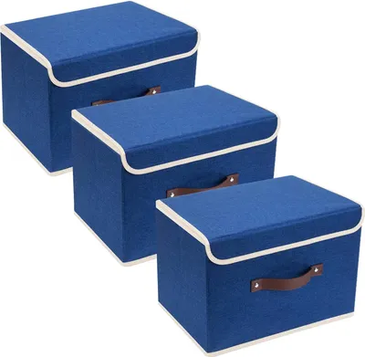 Produktbild von Klappbare Blaue Aufbewahrungsboxen mit Deckel