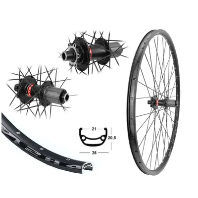 Produktbild von 27.5 Zoll Hinterrad, 142mm Steckachse 12mm, 6 Loch Disk, 8-11 Fach