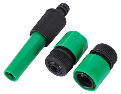 Obrázek produktu pro Nastavitelná vysokotlaká zahradní pistole - regulace průtoku - 13 cm - 2 rychlospojky 16 mm - plast