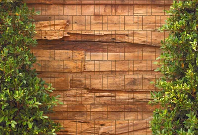 Produktbild von Bedruckter Sichtschutz HOLZ & LORBEER Zaun Sichtschutzstreifen 2,5m x 1,8m