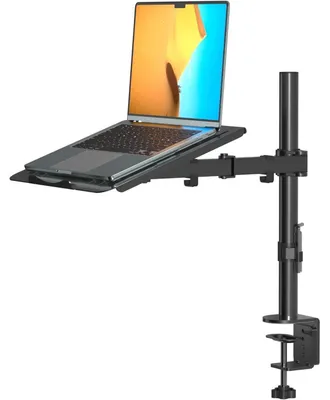 Productafbeelding van Monitorarm met laptophouder, verstelbaar, geschikt voor schermen van 13-27 inch, met kabelmanagement