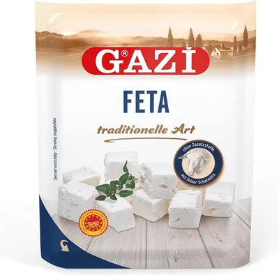 Obrázek produktu pro Gazi Feta 3x 150g 43% tuku v sušině Ovčí sýr z Řecka Prémiová kvalita