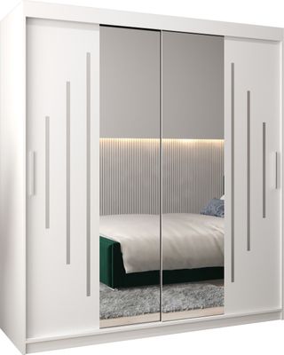 Kleiderschrank, Schiebetürenschrank Schlafzimmer, Schrank mit Spiegel YORK 1 180 cm