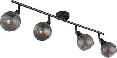 Produktbild von GLOBO 54360-4, Schwarz, Glas, Metall, IP20, I, E14, 40 W