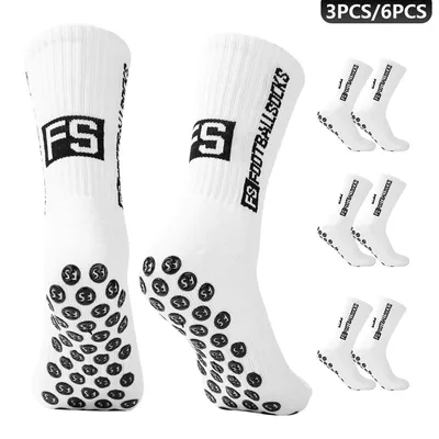 Produktbild von 6 Paare Sportsocken Grip Socken Anti-Rutsch 35-39 Kinder Fußball atmungsaktiv