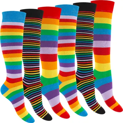 Produktbild von Footstar 6 Paar gestreifte hohe Socken für Frauen - Fun