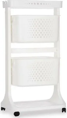 Obrázek produktu pro Vozík na zeleninu bílý polypropylen (33 x 81 x 44 cm)