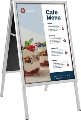 Produktbild von EUROPEL Plakatständer CLASSIC A1 silber