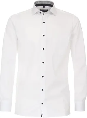 Produktbild von CASAMODA Herren Businesshemd Langarm Kent Modern-Fit Popeline Weiß 44
