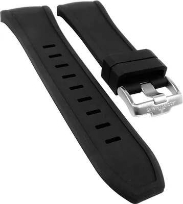Produktbild von Jacques Lemans Miami  1-1784A > Uhrenarmband schwarz Silikon 1-1784