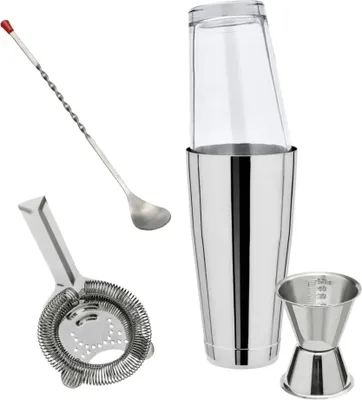 Zdjęcie produktu dla Zestaw do koktajli - Shaker Bostoński z oryginalną szklanką mieszającą