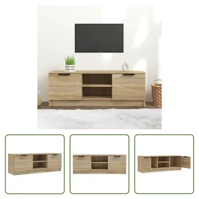 Produktbild von The Living Store TV-Schrank Sonoma-Eiche 102x35x36,5 cm Holzwerkstoff
