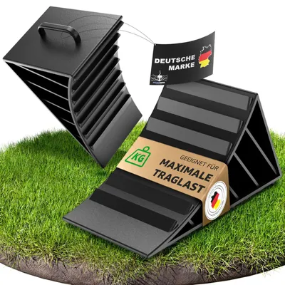 Immagine prodotto di Fermaruota cuneo per rimorchio - Set di 2 - HDPE - Con supporti e fissaggio