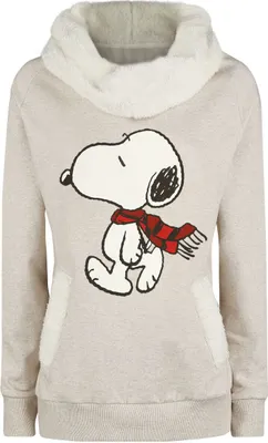 Produktbild von Peanuts Sweatshirt Damen Snoopy Winter beige meliert S