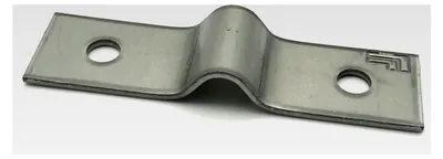 Produktbild von 25 Stück Doppelstabmattenzaun Mattenhalter für Pfostenbefestigung mit Spanndraht 6mm Bogen