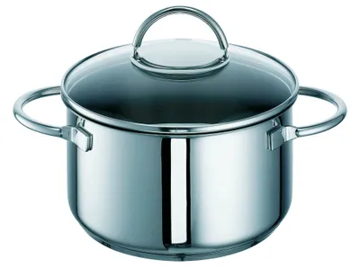 Produktbild von ROHE Germany Edelstahl-Fleischtopf Ravenna, 20 cm, ca. 3,50 Liter, mit Deckel